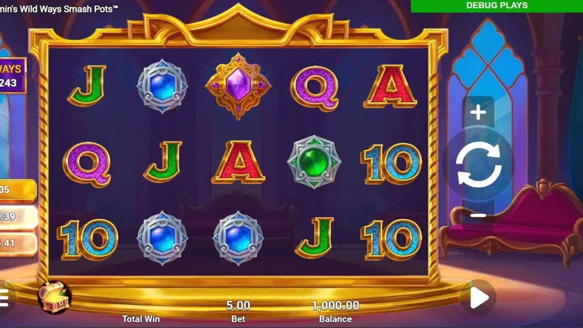 Tampilan visual slot Jazmin’s Wild Ways Smash Pots dengan tema Arabian yang mewah