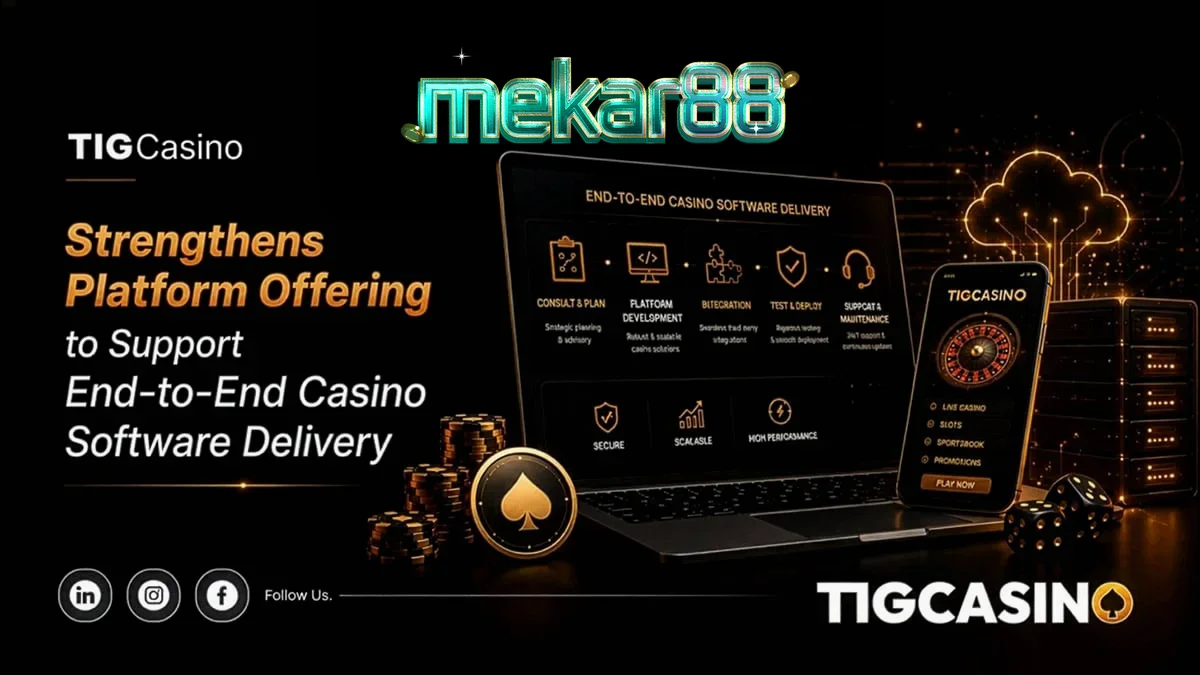 Tampilan antarmuka platform teknologi kasino modular TIGCasino